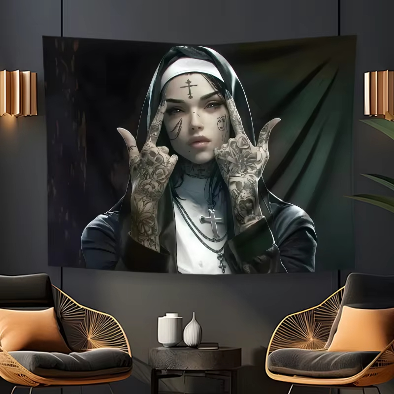 Home Improvement Quotes - VIKAMA dark tattoo แม่ชี tapestry rock