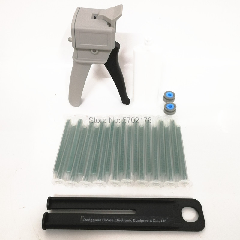 Caulking Gun Dispensing - 10pcs ผสมเคล็ดลับสอง AB อีพ็อกซี่ซีล 50ml กาวปืน