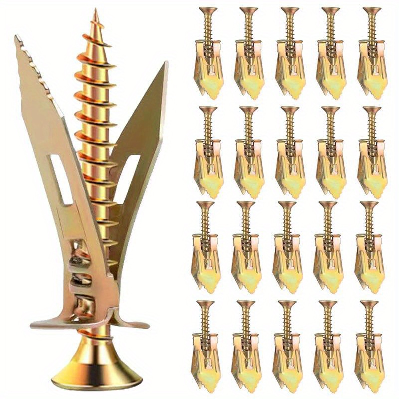 Drywall Anchor Screw - สกรูยึดแบบเจาะตัวเอง 30/60/100 ชิ้น ขนาด 0.47x1.18 นิ้ว