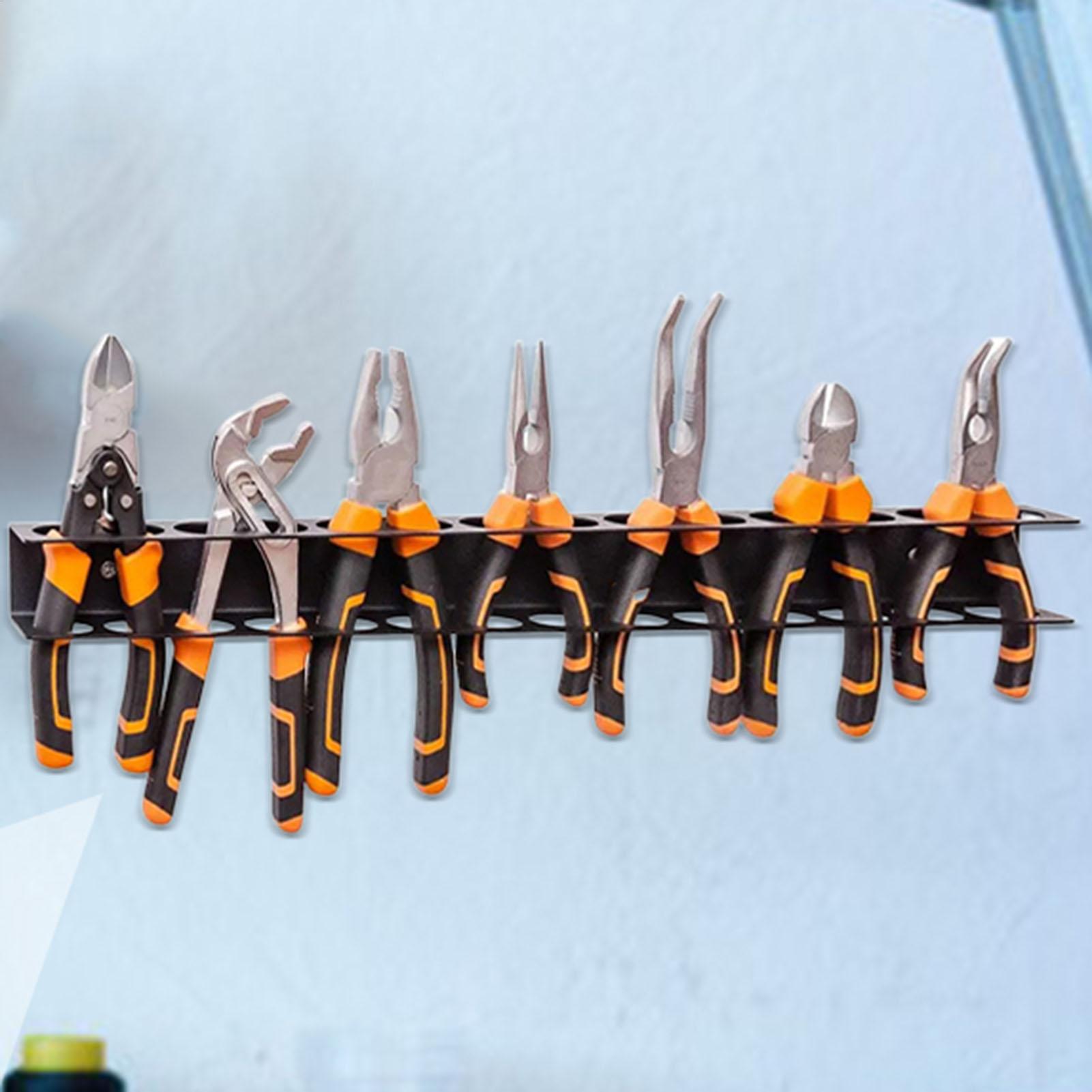 Wall Anchor Plastic - ที่แขวนไขควงและคีมเหล็กสำหรับจัดระเบียบเครื่องมือช่างในโรงรถ ชั้นวางสำหรับโต๊ะทำงาน ห้องใต้ดิน และโรงงานในบ้าน
