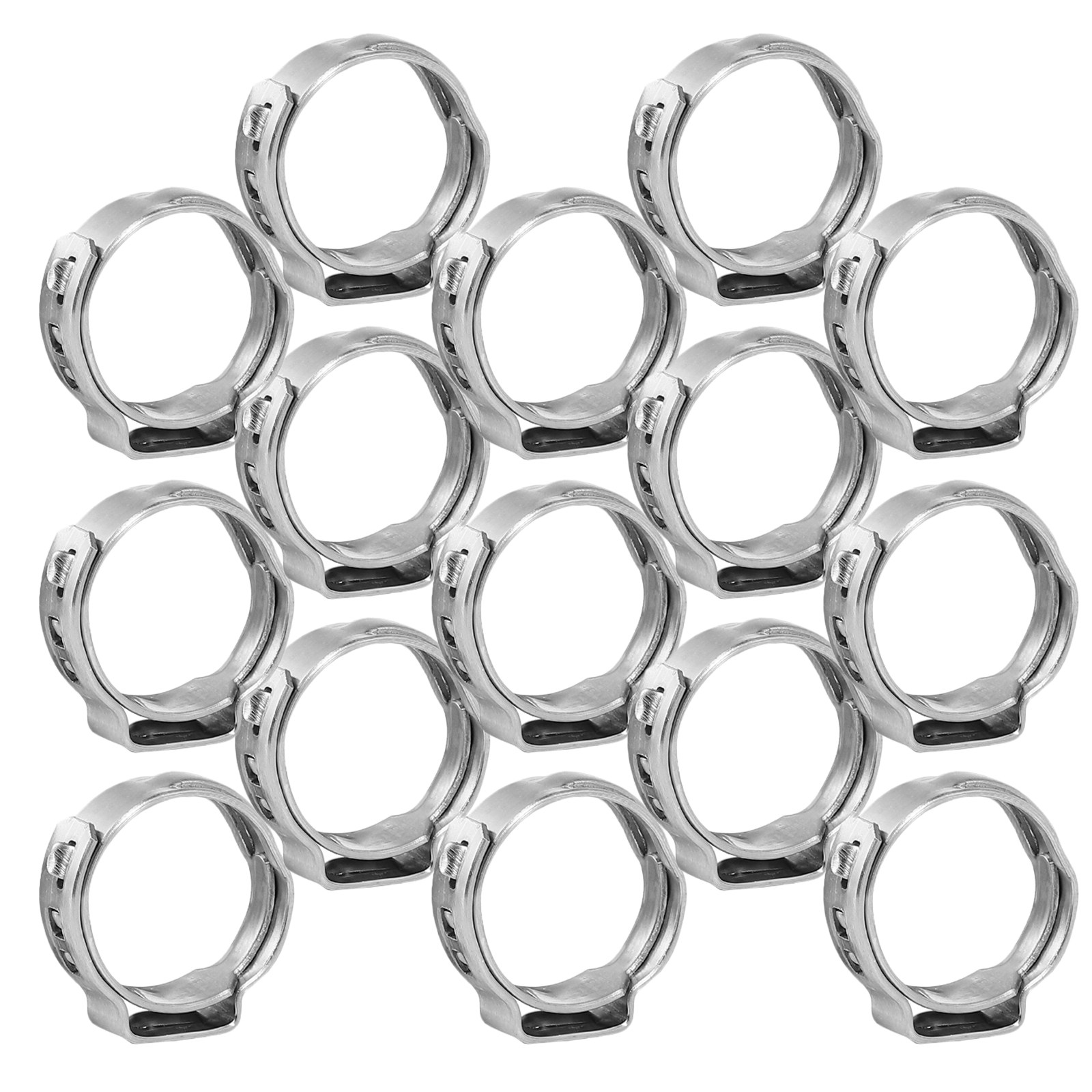 Hose Clamp Assorted - ชุดแคลมป์รัดท่อสแตนเลสแบบหูเดี่ยว 50 ชิ้น ขนาด 17.8-21 มม.