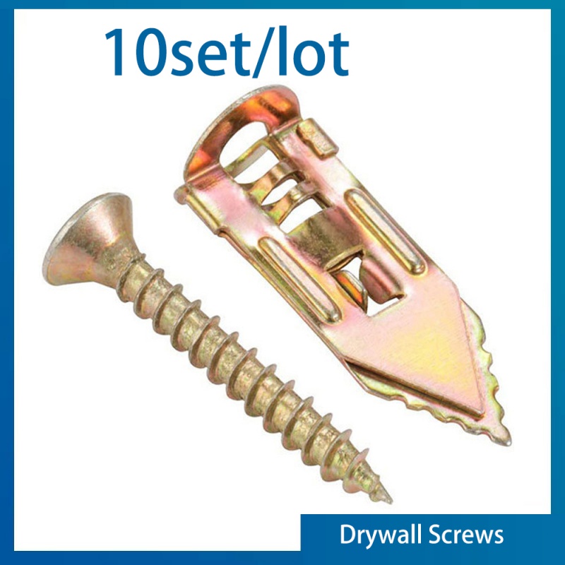 Drywall Anchor Screw - 10 ชิ้น/ล็อตเจาะ Anchors สกรู Drywall Anchor
