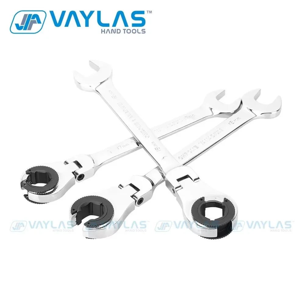 Pipe Wrench Adjustable - เปิด Flex-head Flare Nut Ratcheting ประแจเมตริก