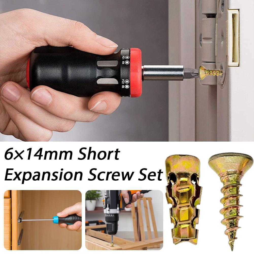 Drywall Anchor Screw - สกรูซ่อมเกลียวบานพับประตู ขนาด 6*14 มม. จำนวน 100