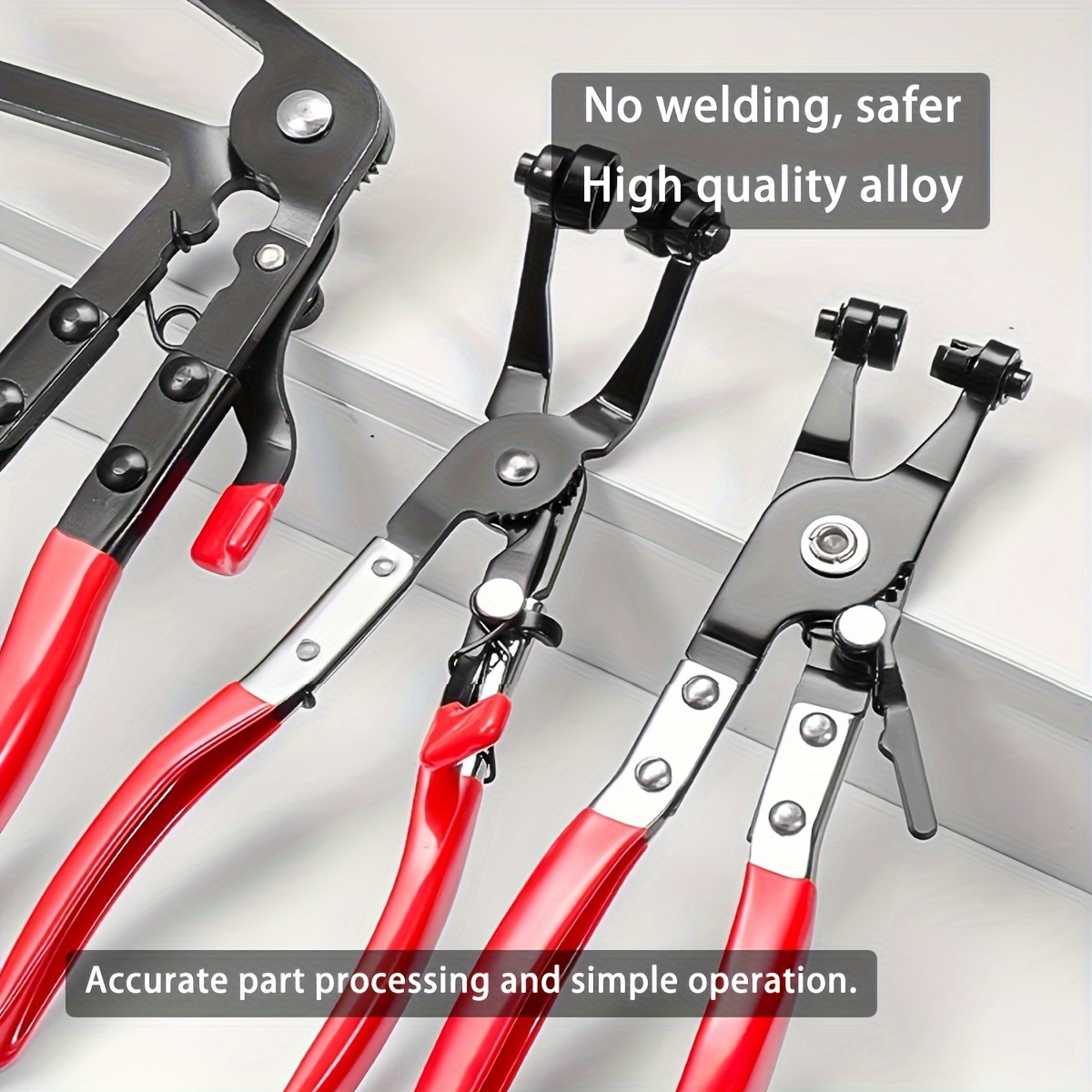 Hose Clamp Assorted - ลวดยาวจับท่อคีมหนีบชุดการใช้น้ํามันน้ําท่อเครื่องมืออัตโนมัติ, คีมหนีบท่อสําหรับน้ํามันเชื้อเพลิงและท่อน้ํา, สีแดง