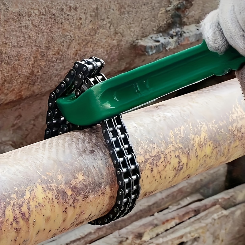 Pipe Wrench Adjustable - ประแจโซ่ปรับระดับได้แบบ Heavy Duty พร้อมด้ามจับตามหลักสรีรศาสตร์ ตัวเครื่องทำจากเหล็ก สำหรับงานถอดไส้กรองน้ำมันและข้อต่อท่อ