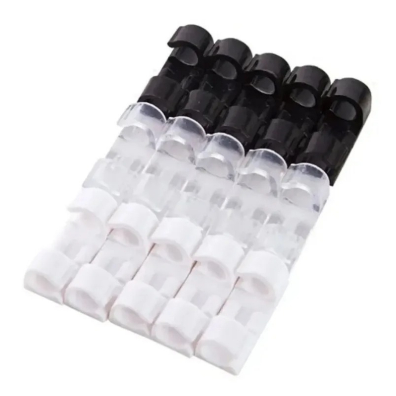 Wall Anchor Plastic - ตัวจัดการสายเคเบิลแบบไม่ต้องเจาะ, สติ๊กเกอร์ติดผนัง, ที่เก็บสายไฟแบบไม่ทิ้งรอย, คลิปหนีบสายไฟแบบติดแน่น, อุปกรณ์จัดระเบียบสายเคเบิลเครือข่าย