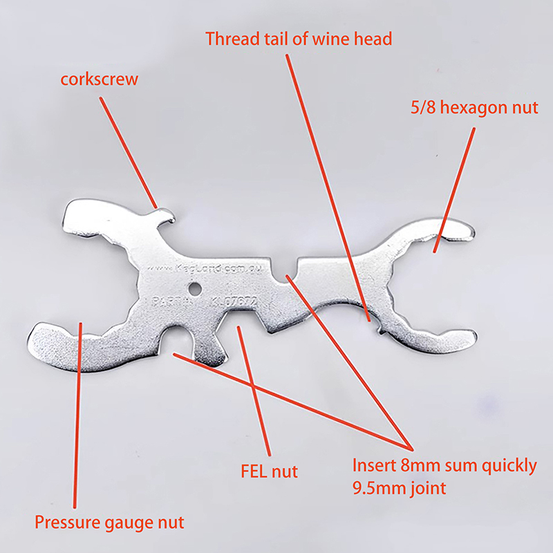 Pipe Wrench Adjustable - KegLand 7 In 1 Faucet Tapประแจ/Spannerเครื่องมือ-Duotight