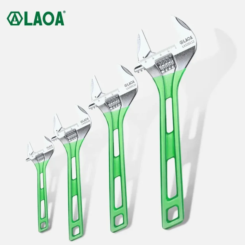 Pipe Wrench Adjustable - LAOA ขนาดใหญ่เปิดประแจปรับ Spanner มัลติฟังก์ชั่ห้องน้ําประแจท่อ 6-12 นิ้วซ่อมท่อประปาเครื่องมือ