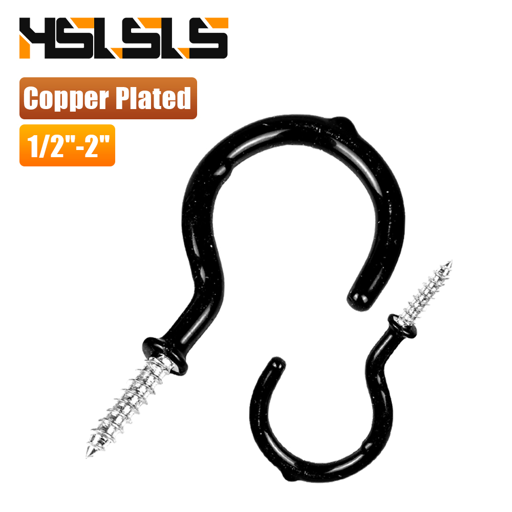 Drywall Anchor Screw - Hsls ตะขอแขวนเพดานสีดำขนาด10-30ชิ้นตะขอแขวนแก้วแบบสกรูใน1/2 