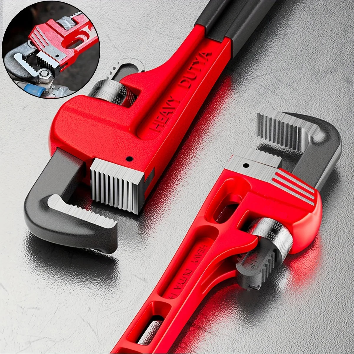 Pipe Wrench Adjustable - ประแจปากตายแบบตรงขนาด 12 นิ้ว / 8 นิ้ว