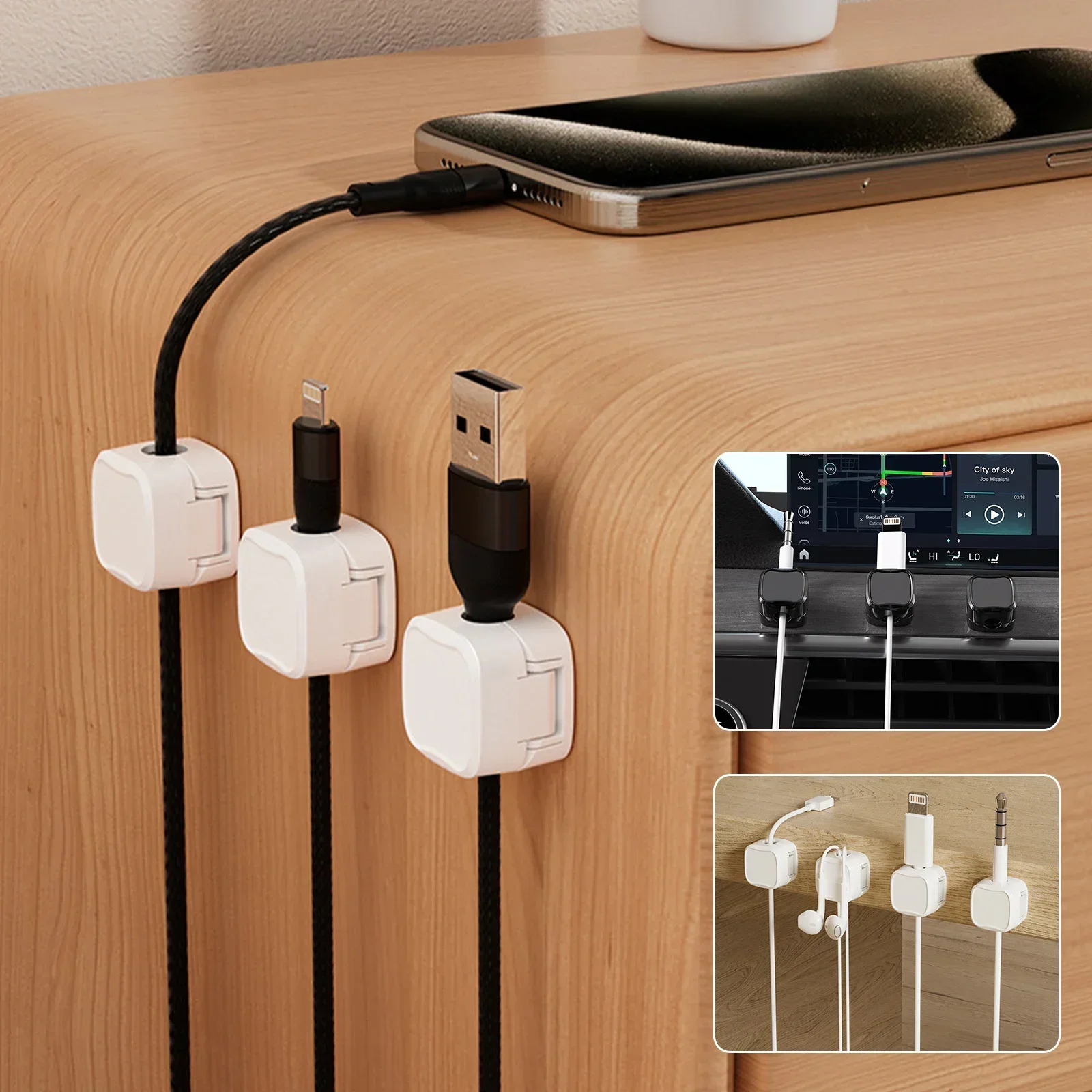 6/12/24PCS Magnetic CABLE Orga - Wall Anchor Plastic บทวิจารณ์และราคา
