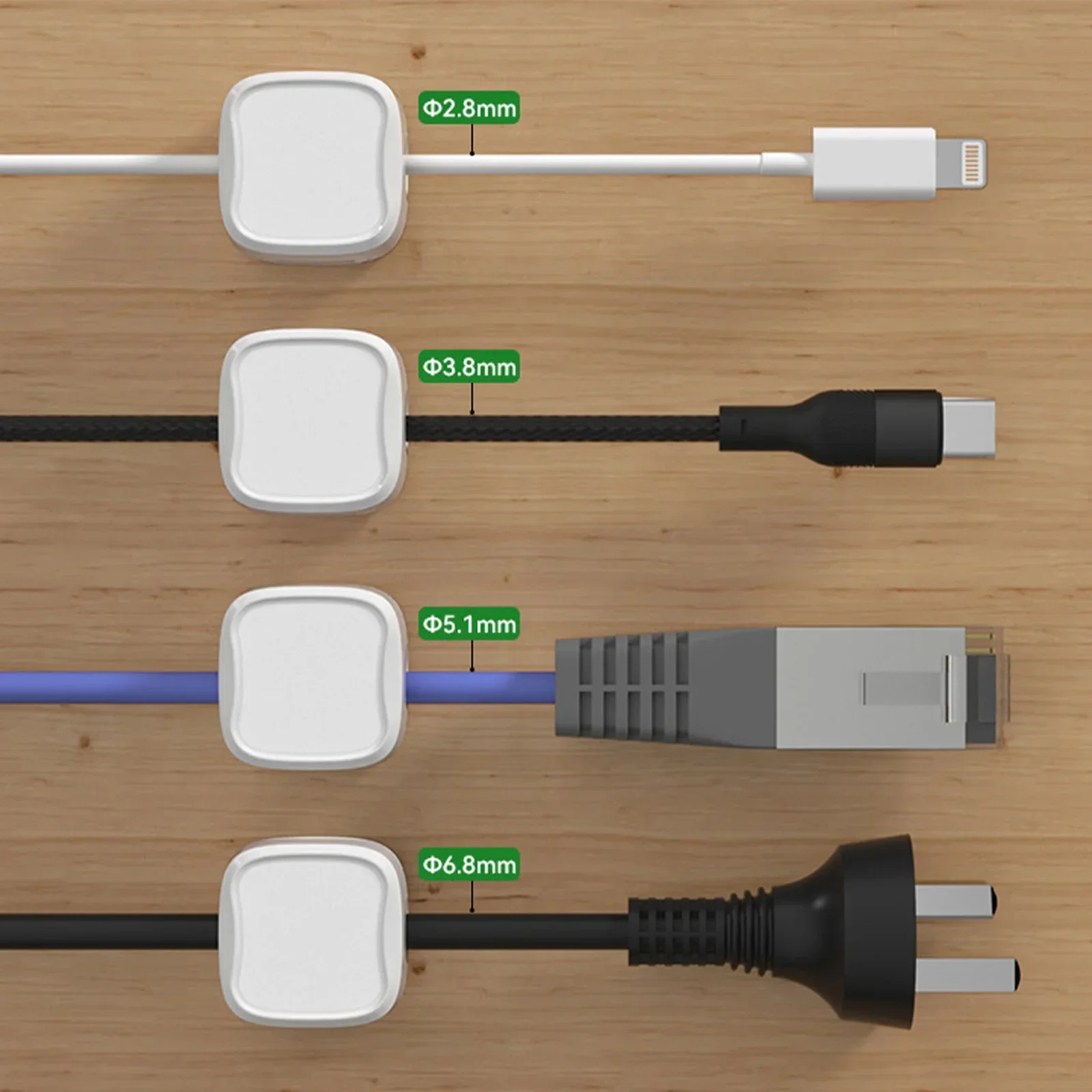 6/12/24PCS Magnetic CABLE Orga - Wall Anchor Plastic บทวิจารณ์และราคา