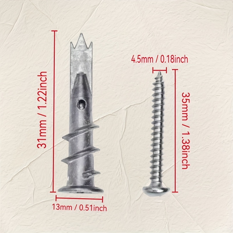 25 ชุดสกรูขยายแบบเกลียวเคลือบเ - Drywall Anchor Screw บทวิจารณ์และราคา