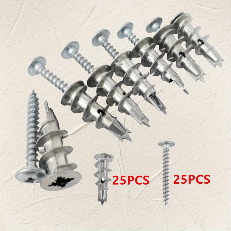 25 ชุดสกรูขยายแบบเกลียวเคลือบเ - Drywall Anchor Screw บทวิจารณ์และราคา