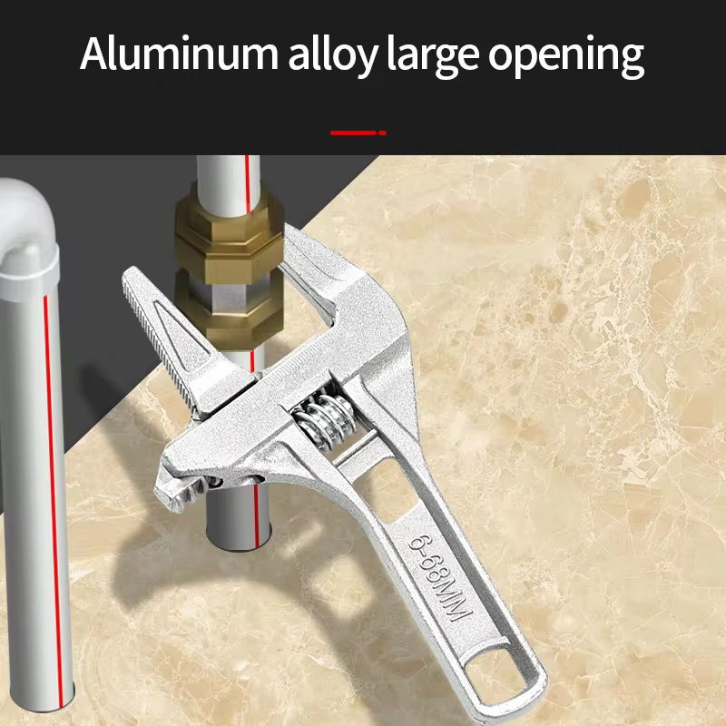1PC 6-68 มม.ชุดซ่อมห้องน้ําเคร - Pipe Wrench Adjustable บทวิจารณ์และราคา