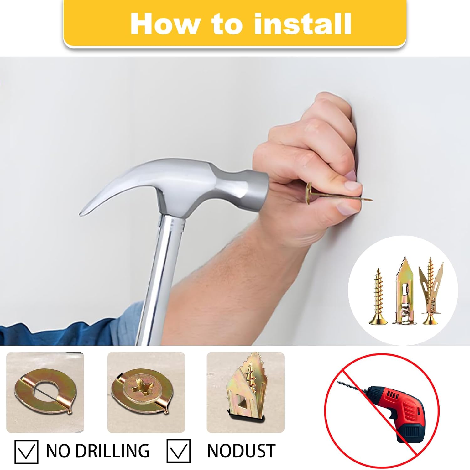 สกรูยึดแบบเจาะตัวเอง 30/60/100 - Drywall Anchor Screw บทวิจารณ์และราคา