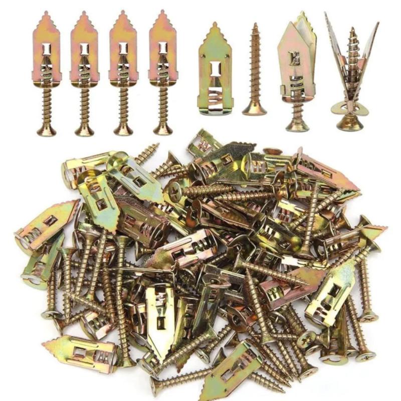 ชุดอุปกรณ์ยึดผนังแบบเจาะรู 50  - Drywall Anchor Screw บทวิจารณ์และราคา