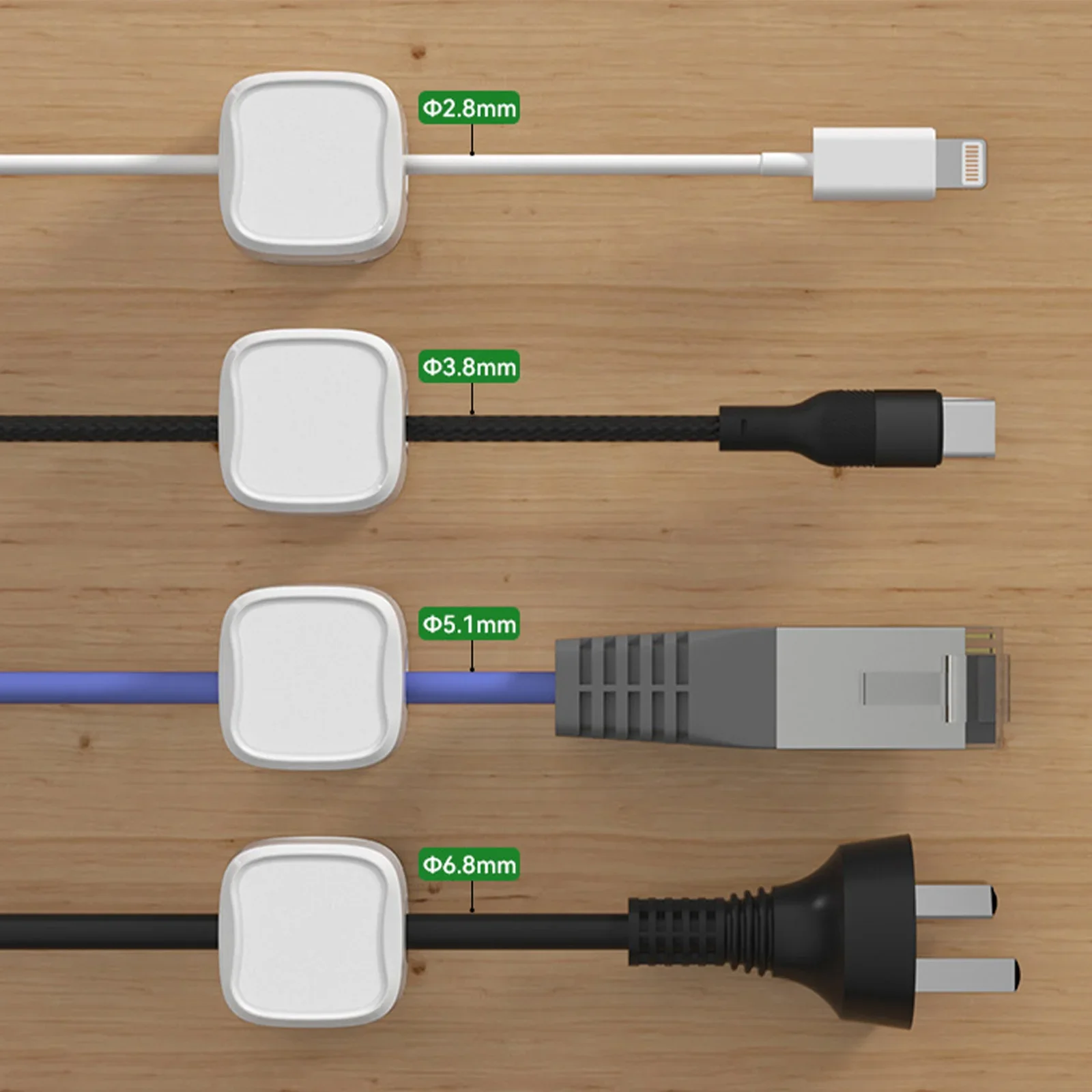 24/6PCS Magnetic CABLE Organiz - Wall Anchor Plastic บทวิจารณ์และราคา