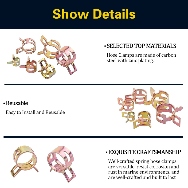 20 ชิ้น 6-17 มิลลิเมตรฤดูใบไม้ - Hose Clamp Assorted บทวิจารณ์และราคา