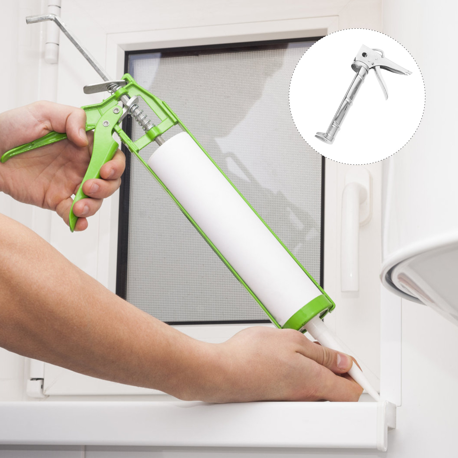 เครื่องพ่นกาวแบบหยดสำหรับงานหน - Caulking Gun Dispensing บทวิจารณ์และราคา