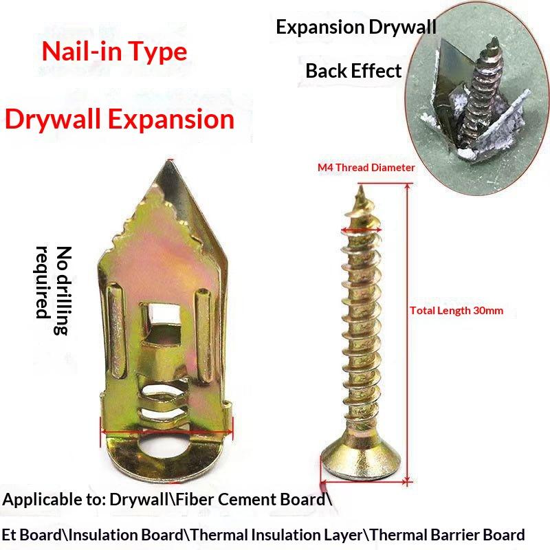 ชุดอุปกรณ์ยึดผนังแบบเจาะรู 50  - Drywall Anchor Screw บทวิจารณ์และราคา
