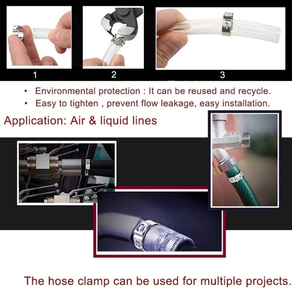 10 ชิ้น 5.3-31 มิลลิเมตรท่อ Cl - Hose Clamp Assorted บทวิจารณ์และราคา
