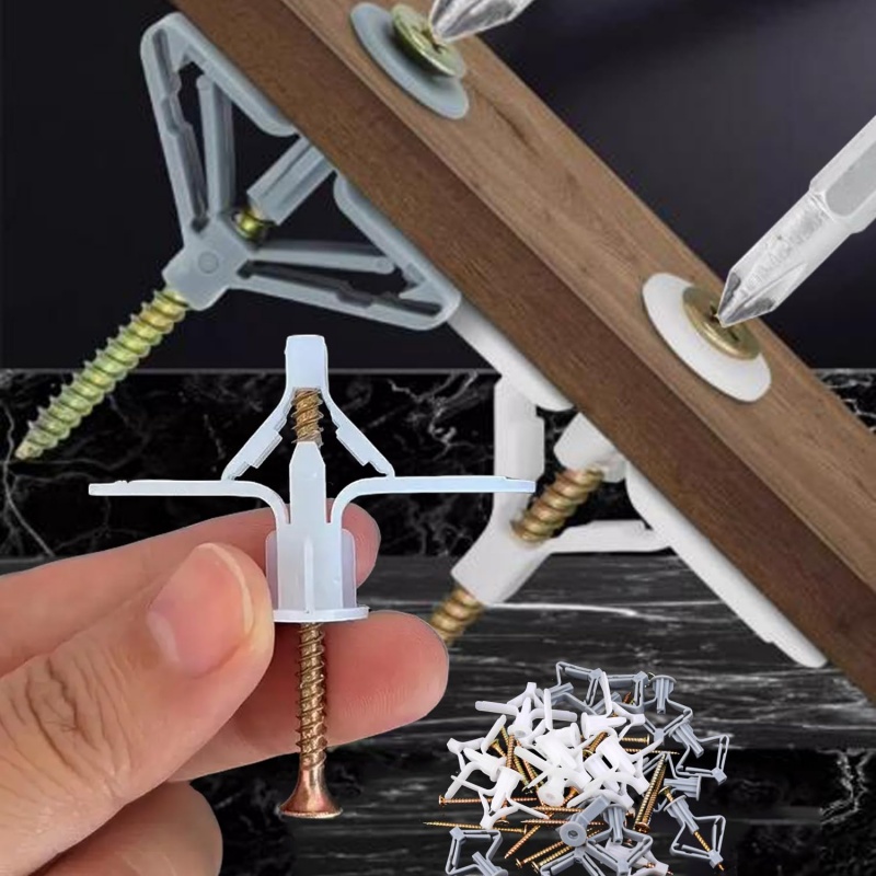 ชุดอุปกรณ์ยึดผนังยิปซัมแบบเจาะ - Drywall Anchor Screw บทวิจารณ์และราคา