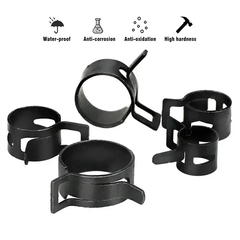 140 ชิ้น 6-22 มิลลิเมตรสีดํา Q - Hose Clamp Assorted บทวิจารณ์และราคา