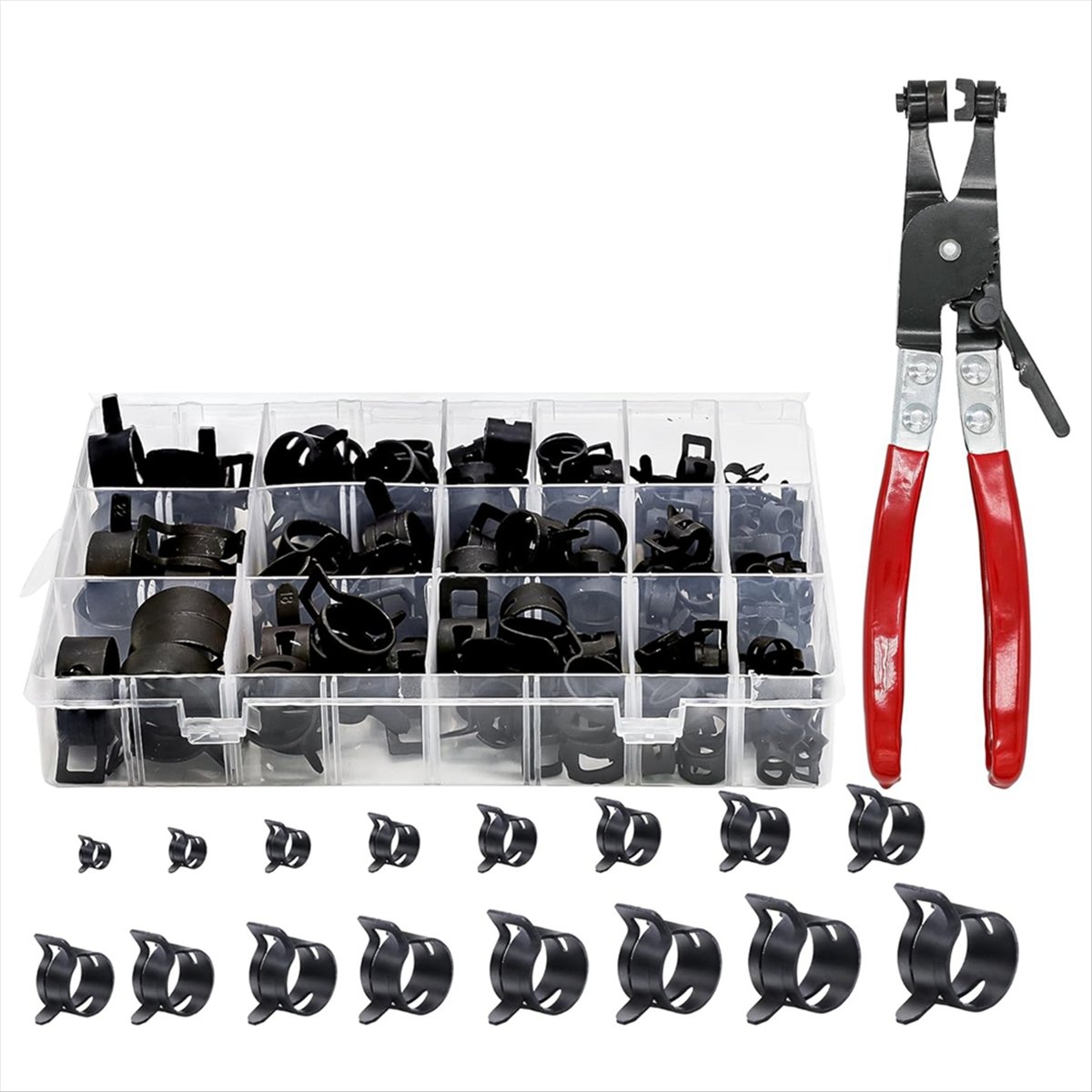 ชุดอุปกรณ์รัดสายสปริง N21R 130 - Hose Clamp Assorted บทวิจารณ์และราคา