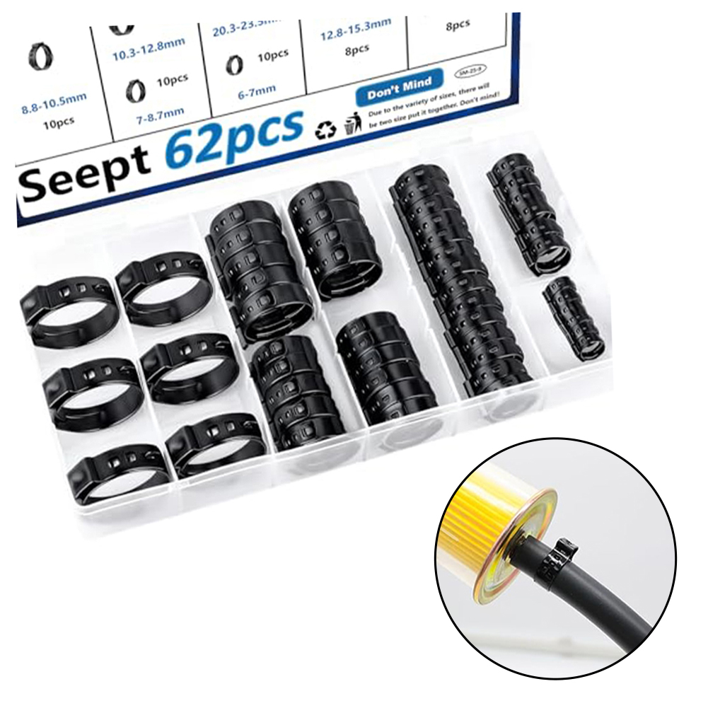 ชุดอุปกรณ์ยึดสายยางแบบหนีบเดี่ - Hose Clamp Assorted บทวิจารณ์และราคา